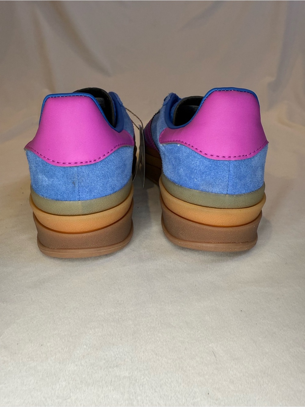 Adidas Gazelle Bold W Royal Blue Suede Pink Stripe Platform NWOB IG4367 Size 8.5 - Picture 8 of 16